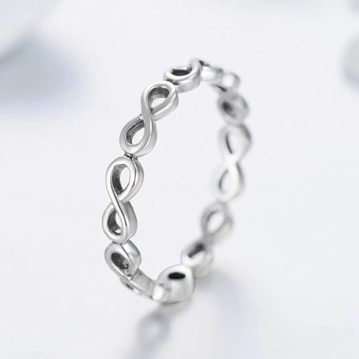 Shipkala Ornaments Infinity Symbol Band Ring for Women & Girls – Minimalist Openwork Eternity Ring