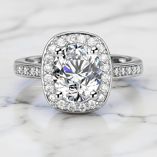 Shipkala Ornaments Adjustable Round Zircon Solitaire Ring for Women & Girls - Elegant Fashion Jewelry